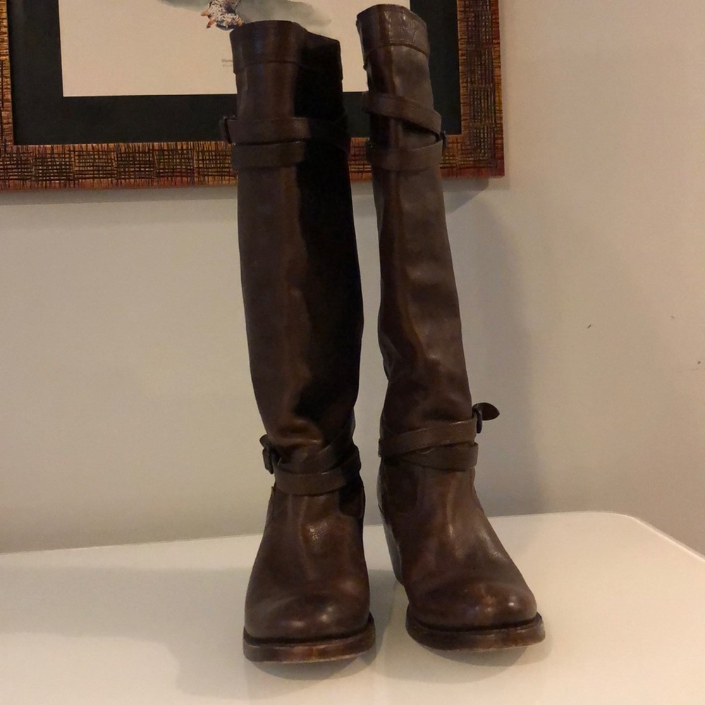Brown leather Frye boots